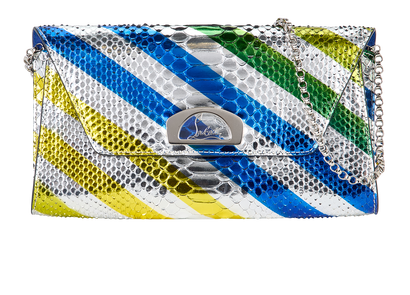 Vero-Dotdat Clutch, £350, Handbags, Blue/Green/Silver/Yellow, Python, Front view